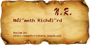 Németh Richárd névjegykártya
